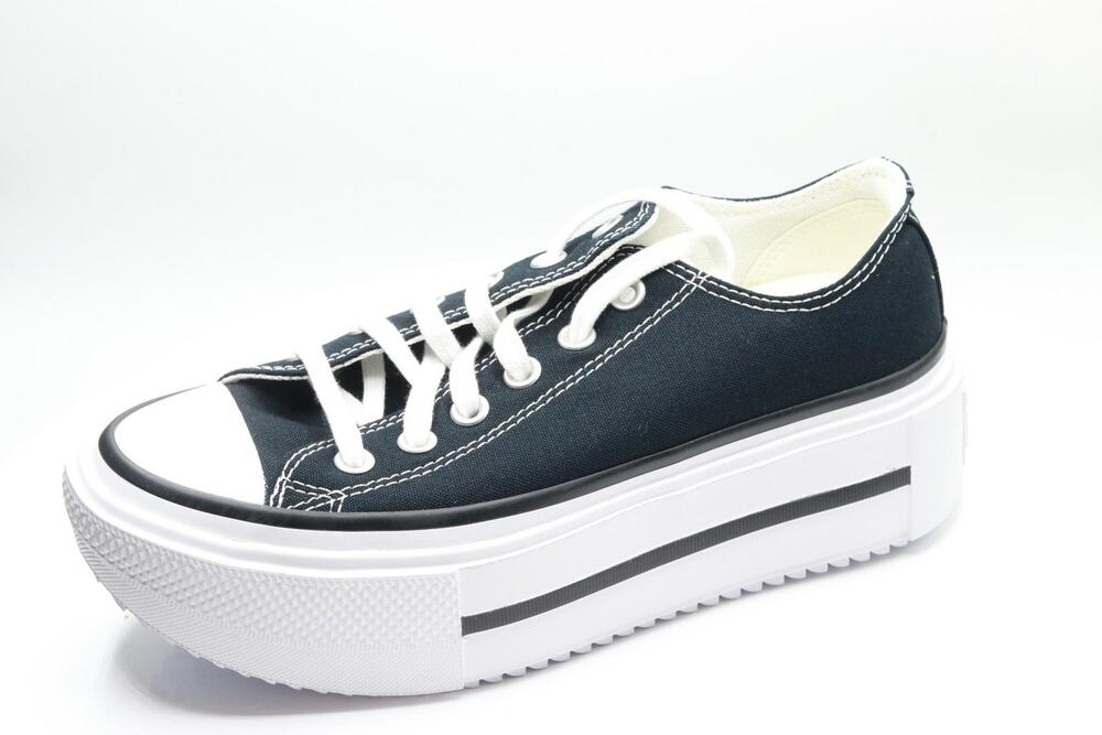 CONVERSE CHUCK TAYLOR ALL STAR LIFT DOUBLE STACK PLATFORM MENS 6 WOMENS 8 BLACK